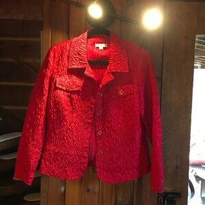Erin London Red Textured Blazer